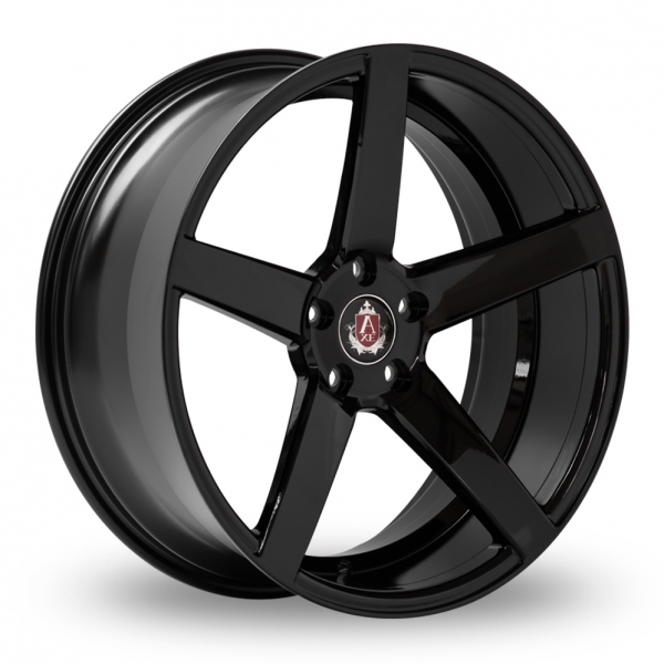 NEW 20  AXE EX18 DEEP CONCAVE ALLOY WHEELS IN GLOSS BLACK WITH DEEP 10 5  REARS